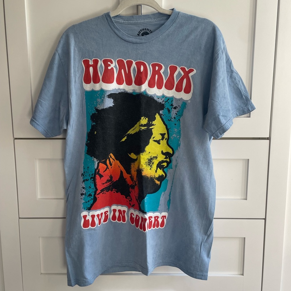 Jimi Hendrix Blue Graphic T-Shirt